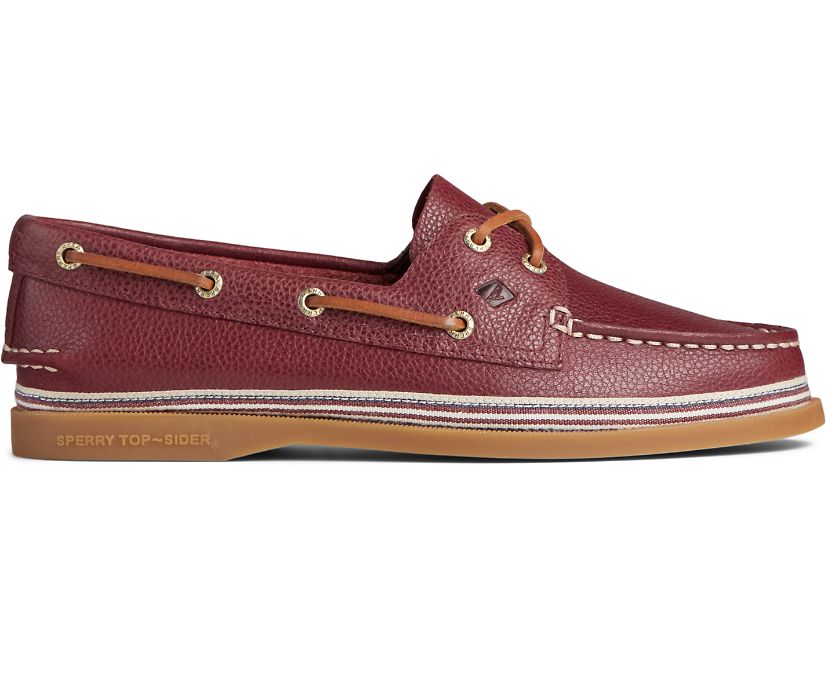 Sperry Authentic Original Tumbled Leather Boat Shoes - Women's Boat Shoes - Dark Brown [NK2795104] S